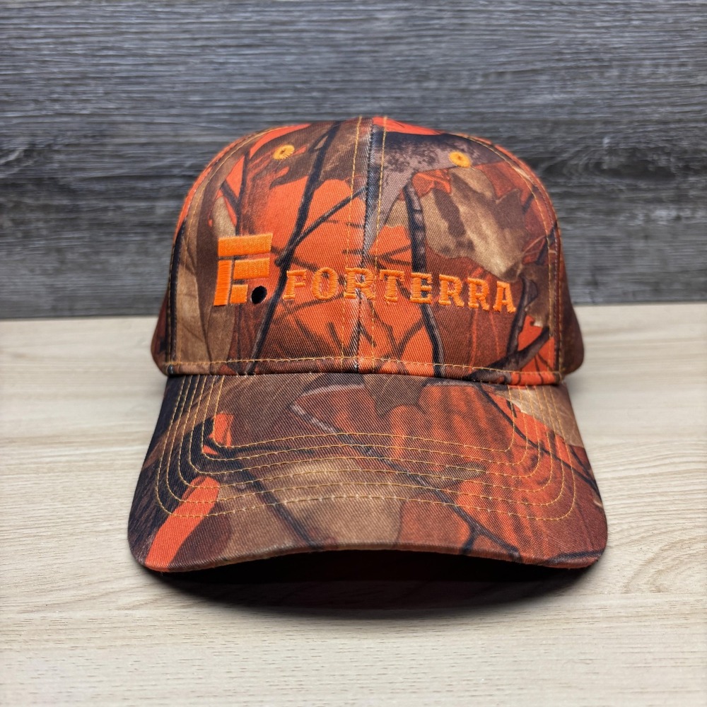 Forterra Hat Cap Strap Back Mens Orange Camo Hunting Promo Embroidered